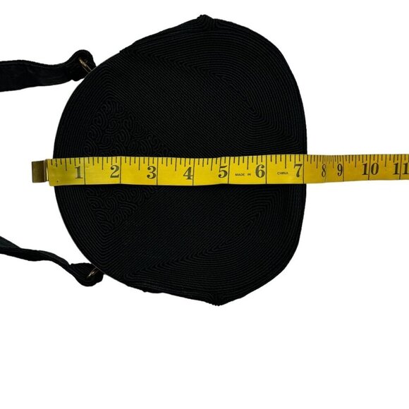 Vintage Textured Rayon 40's-50's Handbag With Gold/Brass Hardware - Picture 11 of 13